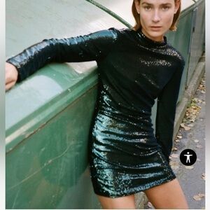 Zara NWT short sequin dress
